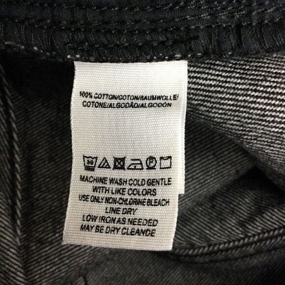 Free People (We the Free) Black‎ Distressed Denim Mini Skirt, Size 26 - Picture 10 of 10